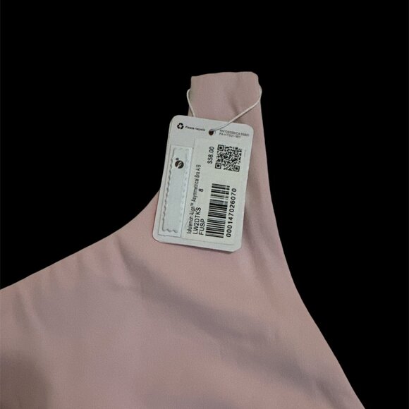 *NWT, Lululemon, Align Asymmetrical Bra, Sz 8 Cups A / B , Soft Pink - Picture 6 of 6